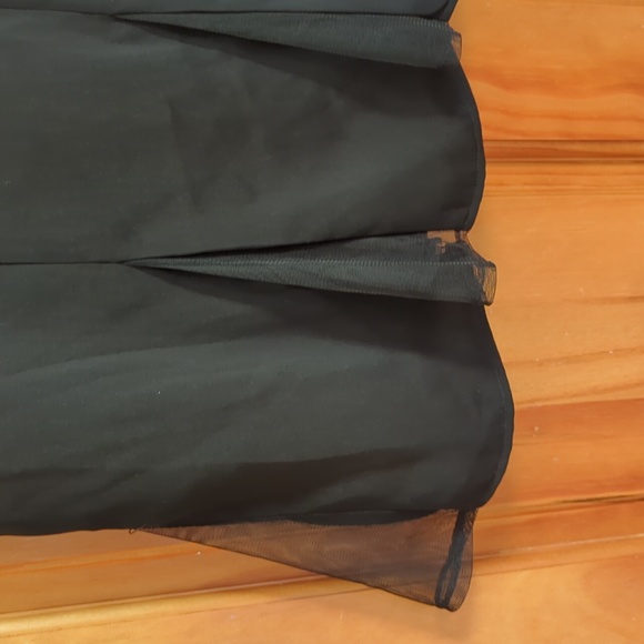 Julian Taylor Formal Flare Mesh Panel Hem Dress 16 Black - Picture 10 of 16